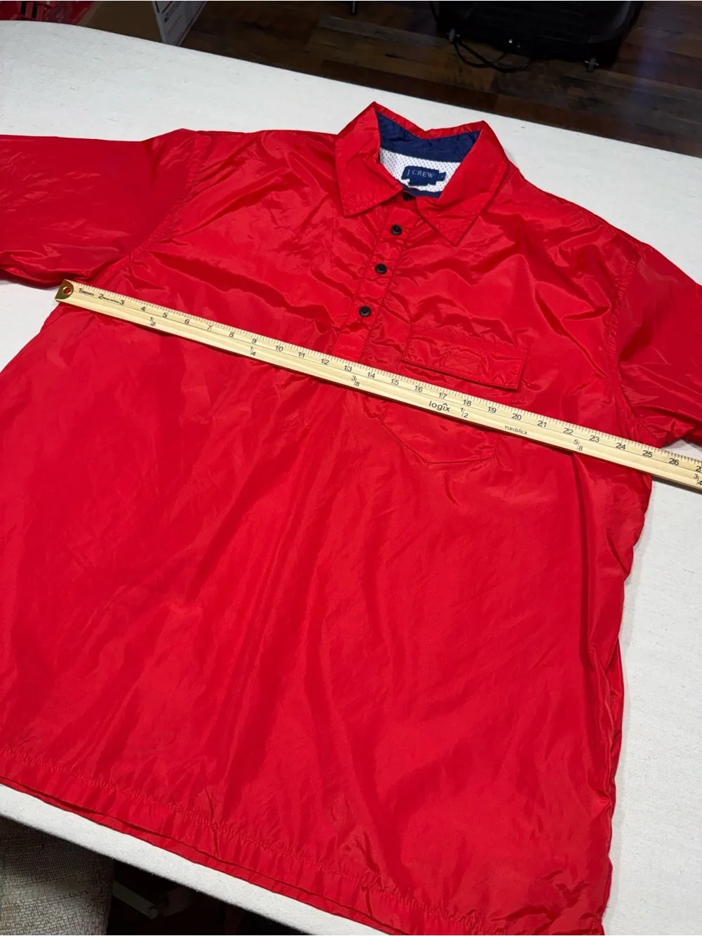 J. Crew Red Lightweight Pullover Windbreaker - Size Large
